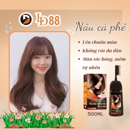 Gội Nhuộm Phủ Bạc Thảo Dược  Nâu 500ml LD88