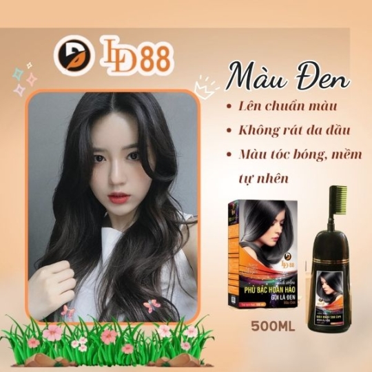 Gội Nhuộm Phủ Bạc Thảo Dược Đen 500ML