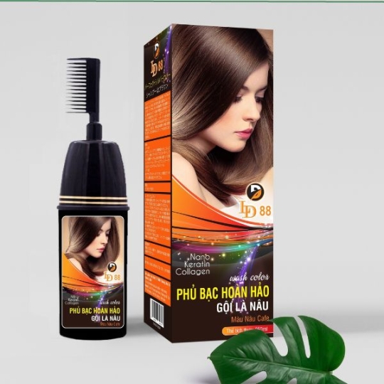 Gội Nhuộm Phủ Bạc Thảo Dược  Nâu