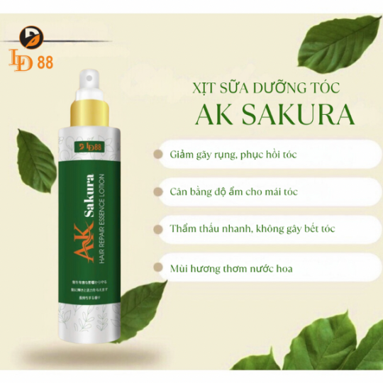 XỊT SỮA DƯỠNG TÓC AK SAKURA