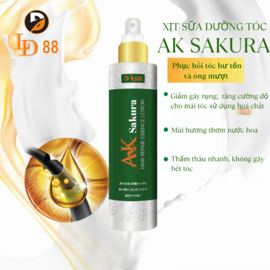 XỊT SỮA DƯỠNG TÓC AK SAKURA